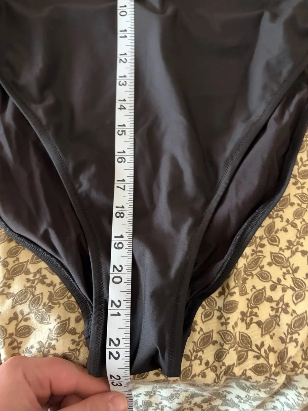 Skims Iconic Plunge One Piece High Rise Leg Swimsuit Black 2XL